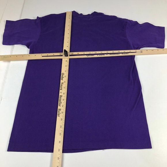 VTG 80s NBA Champ Los Angeles Lakers Shirt Adult Small* Purple Single Stitch Tee - Picture 10 of 12